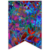 旗布の旗の花柄の抽象芸術のステンドグラス バンティングフラッグ (第1の旗)