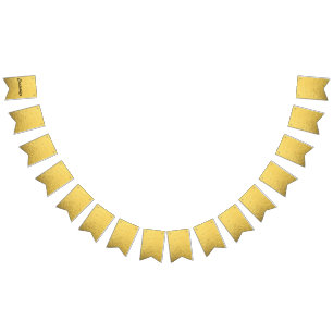 旗布の金ゴールドホイルの光沢があるパーティーの旗はカスタマイズ バンティングフラッグ