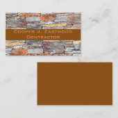 旗石ナチュラルトーンストーン模様レンガ 名刺 (正面/裏面)