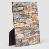 旗石 |自然石パターン |レンガ フォトプラーク (側面)