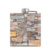 旗石 |自然石パターン |レンガ フラスク (裏面)