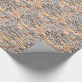 旗石 |自然石パターン |レンガ ラッピングペーパー (角)