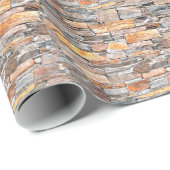 旗石 |自然石パターン |レンガ ラッピングペーパー (ロールコーナー)