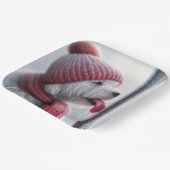 旗竿に舌を凍ってい付けた犬 ペーパープレート (傾斜あり)