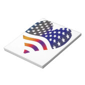 旗米国のハート愛アメリカの名誉の軍隊は縞で飾ります ノートパッド (回転)