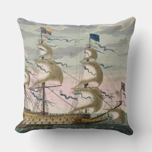 (旗艦)英国の艦隊、飛行の王室の クッション (正面)