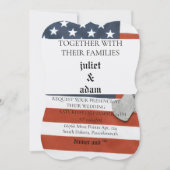 旗軍隊軍服結婚式招待状 招待状 (正面)