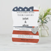 旗軍隊軍服結婚式招待状 招待状 (スタンド正面)