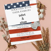 旗軍隊軍服結婚式招待状 招待状