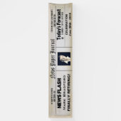 旗12' x 2.5' -ニュースのペーパー退職-写真 横断幕 (縦)