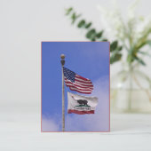 旗：アメリカとカリフォルニア州 ポストカード (スタンド正面)