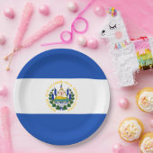 旗: エルサルバドル ペーパープレート (パーティー)
