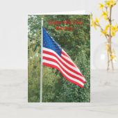 旗、幸せな旗の日の誕生日 カード (黄色い花)