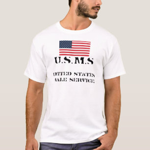 旗、米国の男性サービス、U.S.M.S Tシャツ