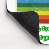 旗、1つの世界! 平和、愛、幸福、Pe… マウスパッド (コーナー)