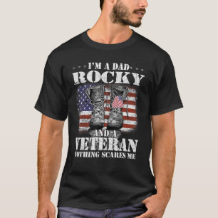 旗Iはロッキーパパで退役軍人は怖くない Tシャツ