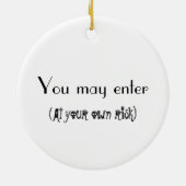 (既に妨げられる)ドアのこつを妨げないで下さい セラミックオーナメント (裏面)