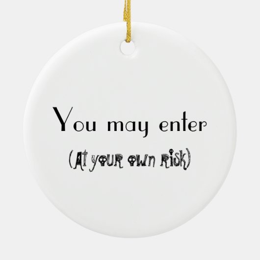 (既に妨げられる)ドアのこつを妨げないで下さい セラミックオーナメント (裏面)