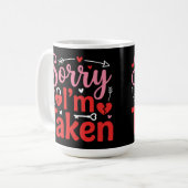 既に彼女/彼氏持ち バレンタイン ユーモア デザイン コーヒーマグカップ (正面左)