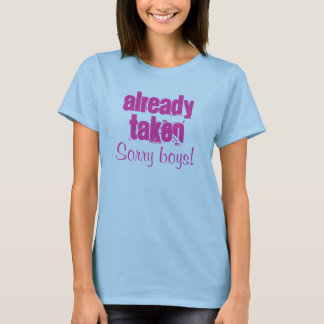 既に"取られる女性" Tシャツ
