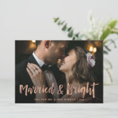 既婚で輝く|ローズゴールドスクリプトツー写真 シーズンカード (スタンド正面)