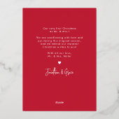 既婚 & ブライト 1 枚の写真 エレガントなタイポグラフィ 箔シーズンカード (裏面)