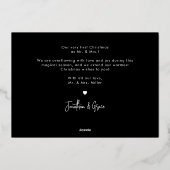 既婚 & 幸福 エレガント タイポグラフィ モダン 箔シーズンカード (裏面)