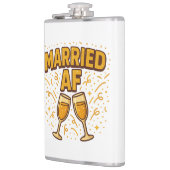 既婚AF フラスク - 面白い結婚祝い (左)