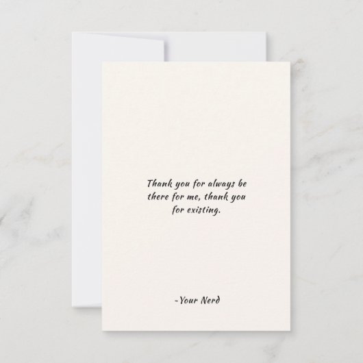 既存のカップルのラブグリーティングカードに感謝 サンキューカード (裏面)