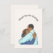 既存のカップルのラブグリーティングカードに感謝 サンキューカード (正面/裏面)