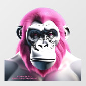 既存のライトエイプピンク透明ウィンドウにしがみつく ウィンドウサイン (シート)