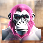 既存のライトエイプピンク透明ウィンドウにしがみつく ウィンドウサイン (シート2)