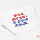 既存の条件より多くの女性TrumpCare ラウンドシール (封筒)