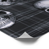 既存のLITEスカルオンタータンチェック1b ポスター (角)