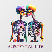 既存のLITEスケルトンキスをする透明 ウィンドウサイン (シート)