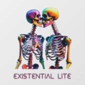 既存のLITEスケルトンキスをする透明 ウィンドウサイン (シート)