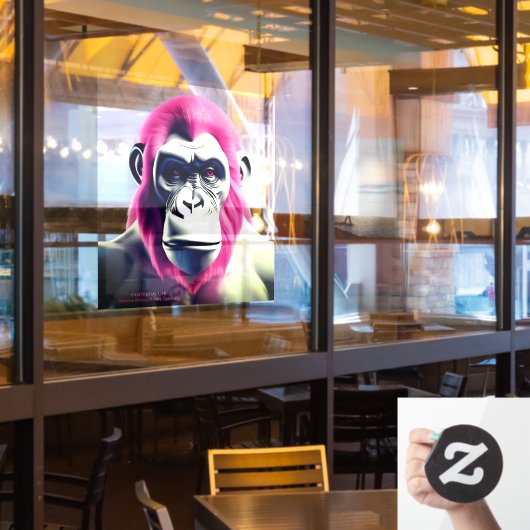 既存のLITE Ape透明ウィンドウの固定 ウィンドウサイン (レストラン窓)