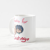 既存感謝していの場合 コーヒーマグカップ (正面左)