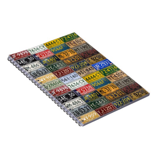 既往時代からのミシガン州のナンバープレート ノートブック (右側)