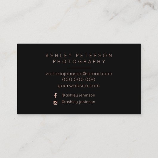 既製ロゴ撮影ミニマルタイポグラフィ 名刺 (裏面)