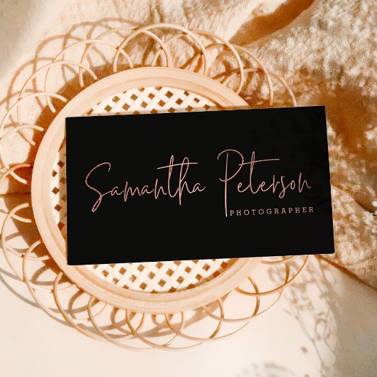 既製ロゴ撮影ミニマルタイポグラフィ 名刺