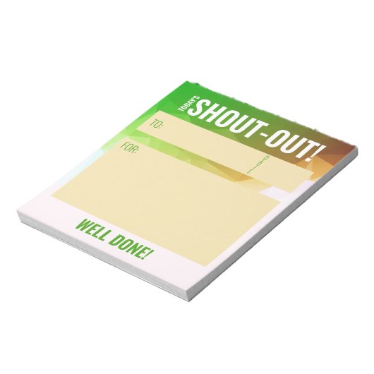 日々のクドスは従業員の認識表示を叫ぶ ノートパッド (回転)