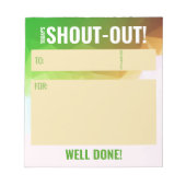 日々のクドスは従業員の認識表示を叫ぶ ノートパッド (正面)