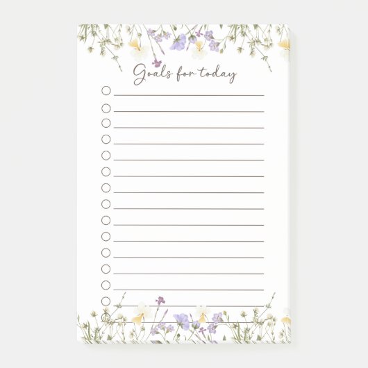 日々のタスク一覧、優先順位リストフローラ ポストイット (正面)