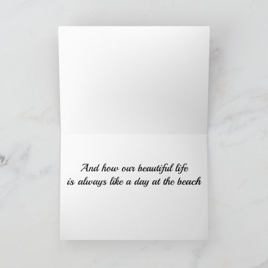 **日々のビーチ** カード (内部)