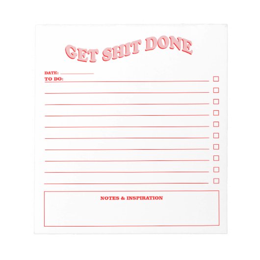 日々のプランナー一覧のミニマリストデザインメモ帳 ノートパッド (正面)