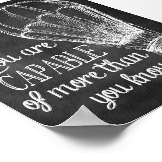 日々の感動的リマインダー引用文 ポスター (角)