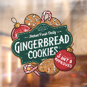 日々の焼いた新鮮ジンジャーブレッド・クリスマス ウィンドウサイン (シート2)