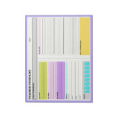 日々の生産性の確認をリストする先生 ノートパッド (回転)