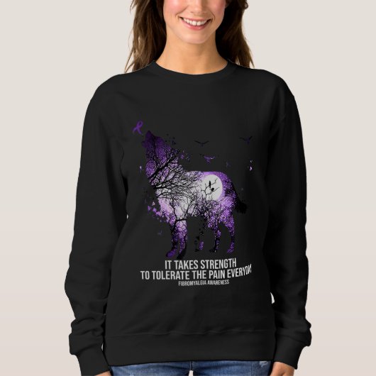 日々の痛みを我慢するには強い力が必要 スウェットシャツ (正面)